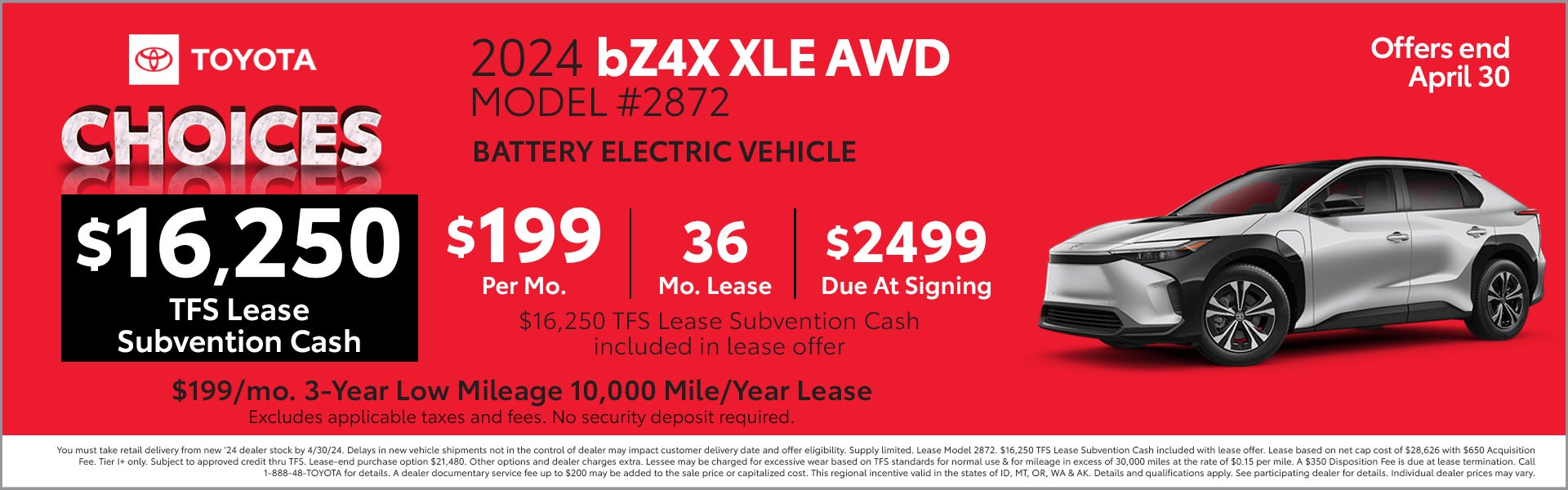 Toyota bZ4X AWD all-electric EV Seattle